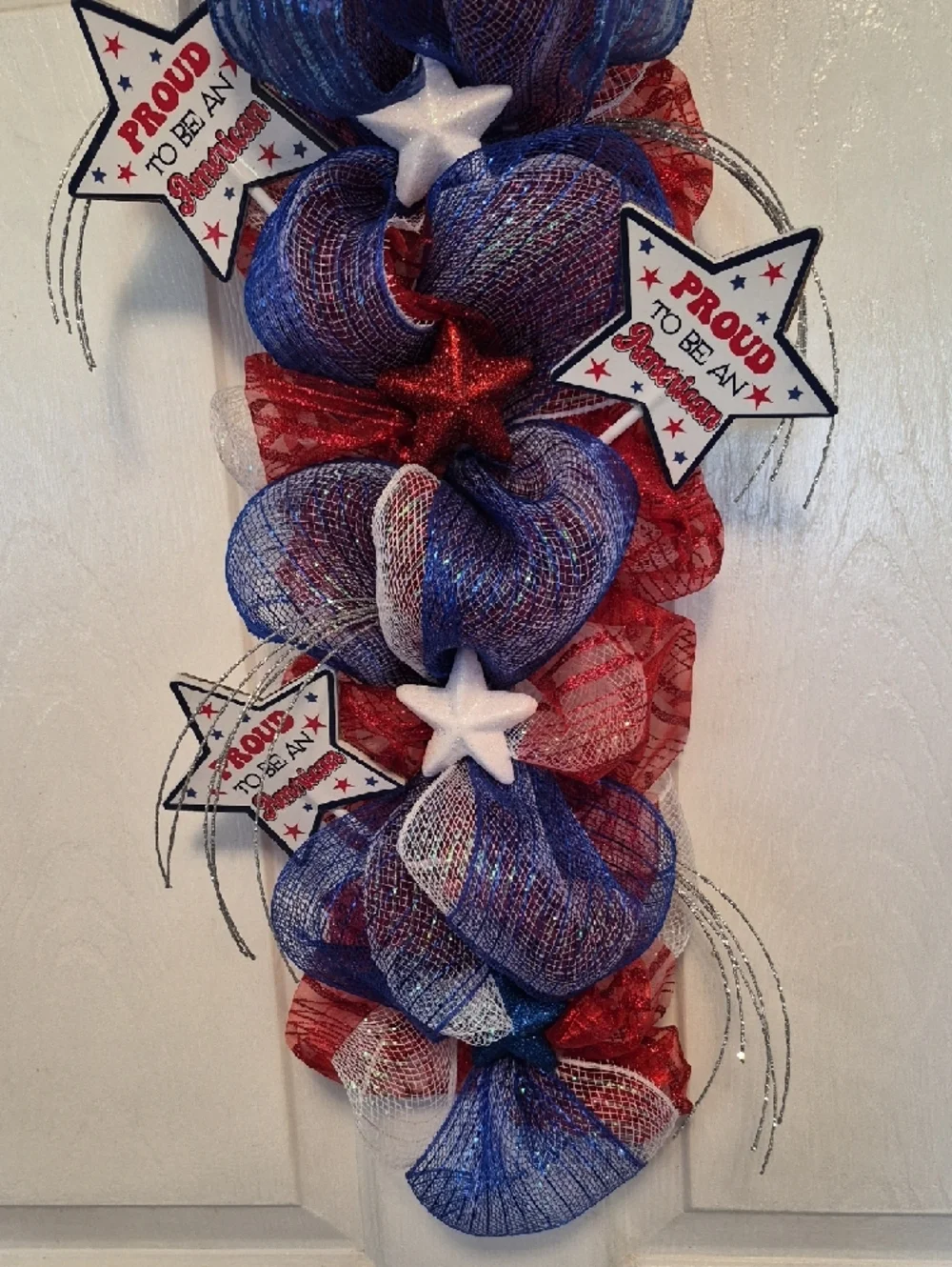 4th Of JULY Swag, Red White & Blue Patriotic swag - Star Accents
